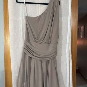 Suzi Chin for Maggy Boutique One Shoulder Draped Sheath Cocktail Dress